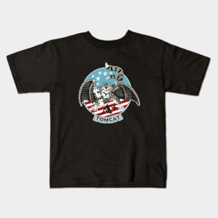 Grumman F-14 Tomcat A+ (plus) - Grunge Style Kids T-Shirt